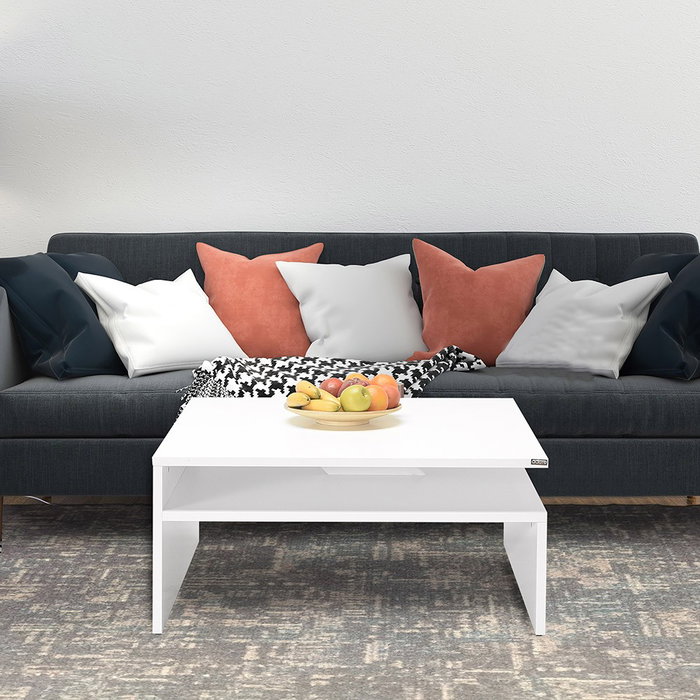 Hanah Home Mesa de Centro Blanco Diamante